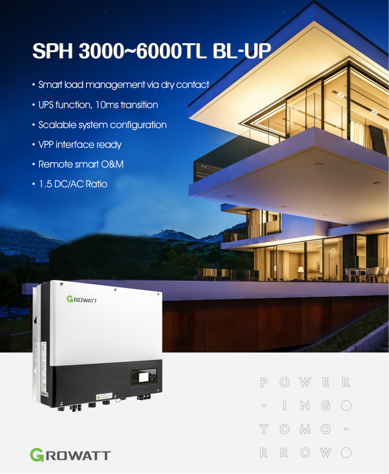 SPH 6000TL BL-UP Hybrid Inverter overview