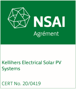 NSAI Cert No 20 0419 Kellihers Electrical Solar PV Systems